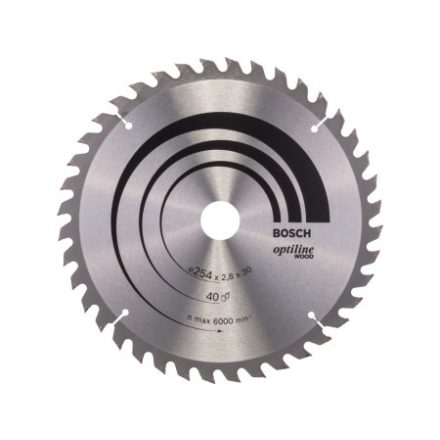 BOSCH Disc de tăiere pentru lemn 254 x 30 x 2,8 mm / 40T Optiline Wood ATB