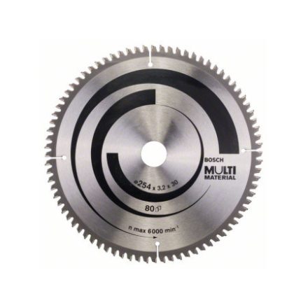 Pânză de ferăstrău BOSCH universal 254 x 30 x 3,2 mm / 80T MultiMaterial