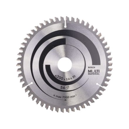 BOSCH Fűrésztárcsa univerzális 200 x 30 x 2,4 mm / 54T MultiMaterial HLTCG