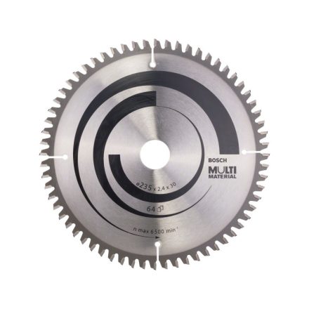 BOSCH Fűrésztárcsa univerzális 235 x 30/25 x 2,4 mm / 64T MultiMaterial HLTCG