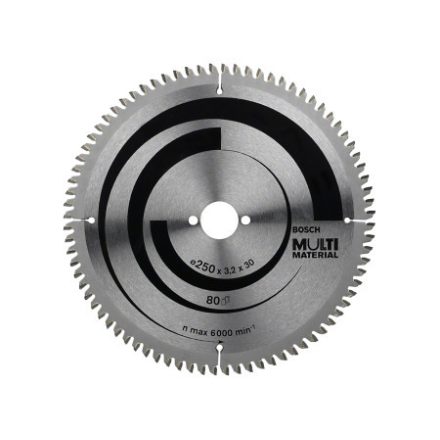 BOSCH Disc de tăiere universal 250 x 30 x 3,2 mm / 80T MultiMaterial