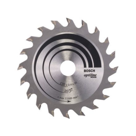 BOSCH Disc de tăiere pentru lemn 130 x 20/16 x 2,4 mm / 20T Optiline Wood ATB