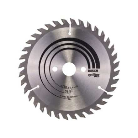 BOSCH Disc de tăiere pentru lemn 150 x 20/16 x 2,4 mm / 36T Optiline Wood ATB