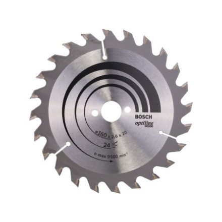 BOSCH Disc de taiere pentru lemn 160 x 20/16 x 2,6 mm / 24T Optiline Wood ATB