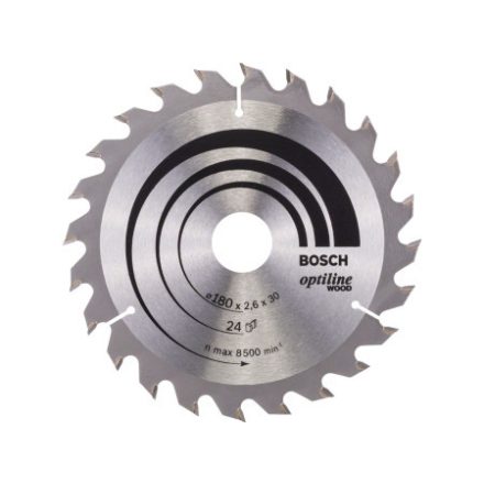 BOSCH Disc de tăiere pentru lemn 180 x 30/20 x 2,6 mm / 24T Optiline Wood ATB
