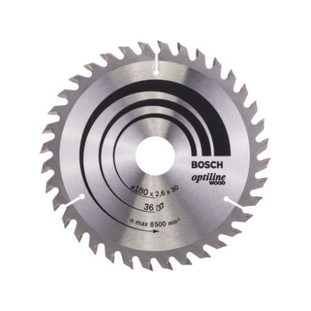 BOSCH Disc de tăiere pentru lemn 180 x 30/20 x 2,6 mm / 36T Optiline Wood ATB