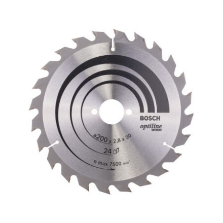 BOSCH Disc de tăiere pentru lemn 200 x 30 x 2,8 mm / 24T Optiline Wood ATB