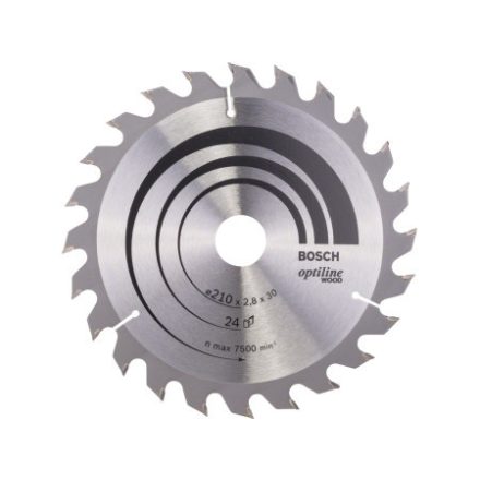 BOSCH Disc pentru tăierea lemnului 210 x 30 x 2,8 mm / 24T Optiline Wood ATB