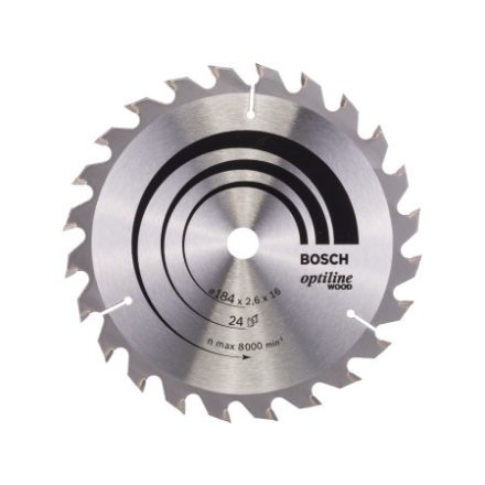 BOSCH Disc de tăiat pentru lemn 184 x 16 x 2,6 mm / 24T Optiline Wood ATB