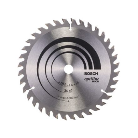 BOSCH Disc de tăiere pentru lemn 184 x 16 x 2,6 mm / 36T Optiline Wood ATB
