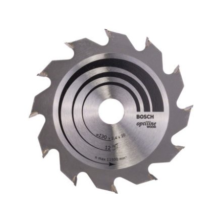 BOSCH Disc de tăiere pentru lemn 130 x 20/16 x 2,4 mm / 12T Optiline Wood ATB