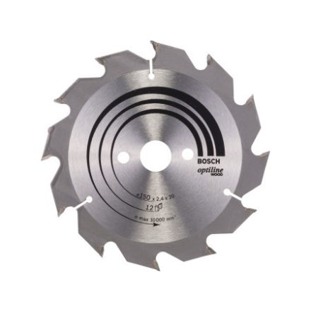 BOSCH Disc de tăiere pentru lemn 150 x 20/16 x 2,4 mm / 12T Optiline Wood ATB
