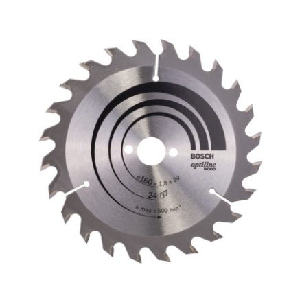 BOSCH Disc de tăiere pentru lemn 160 x 20/16 x 1,8 mm / 24T Optiline Wood ATB