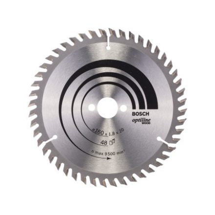 BOSCH Disc de tăiere pentru lemn 160 x 20/16 x 1,8 mm / 48T Optiline Wood ATB