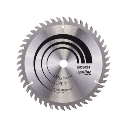 BOSCH Disc de tăiere pentru lemn, 184 x 16 x 2,6 mm / 48T Optiline Wood ATB