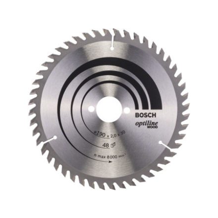BOSCH Disc de ferastrău pentru lemn 190 x 30 x 2,0 mm / 48T Optiline Wood ATB
