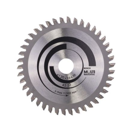BOSCH Fűrésztárcsa univerzális 130 x 20/16 x 2,0 mm / 42T MultiMaterial HLTCG