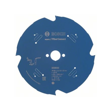 Pânză de ferăstrău BOSCH pentru plăci de beton 160 x 20 x 2,2 mm / 4T Expert for FiberCment