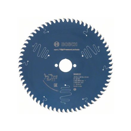 Pânză de ferăstrău BOSCH pentru plăci laminate 216 x 30 x 2,8 mm / 64T Expert pentru laminat de înaltă presiune