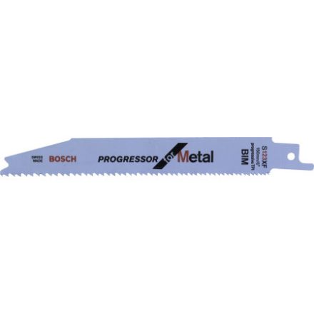 Lamă de fierăstrău reciprocator BOSCH pentru metal S 123 XF 150 mm / 8-18TPI bimetal Progressor for Metal (5 buc)