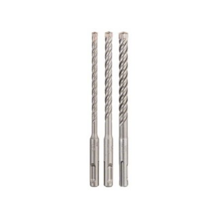 Set de găurit pentru rocă BOSCH 5X, 3 piese, cu patru tăișuri SDS-Plus (6 / 8 / 10 x 160 mm)