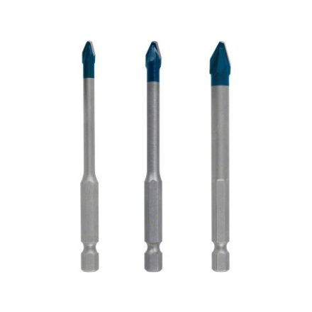 BOSCH EXPERT HEX-9 Set de burghie pentru sticlă și faianță 3 părți (5 / 6 / 8 x 90 mm) CERAMICĂ DURA