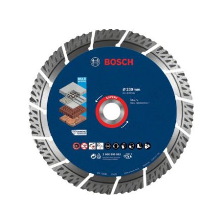 Disc de tăiere cu diamant BOSCH EXPERT 230 x 2,2 x 15 x 22,2 mm segmentat MultiMaterial