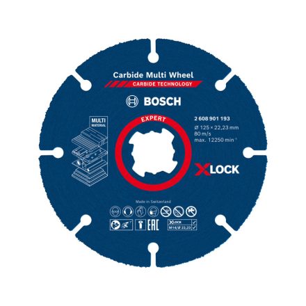 Disc de tăiere multiplu BOSCH EXPERT 125 x 22,2 mm X-LOCK