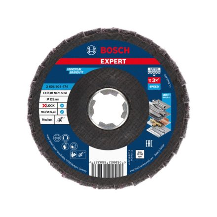 BOSCH EXPERT Disc abraziv lamelar mediu 125 x 22,2 N475 SCM X-LOCK