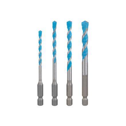 Set burghie BOSCH EXPERT HEX-9 Multiconstruction 4 piese (4 / 5 / 6 / 8 mm) Suport pentru burghie 1/4"