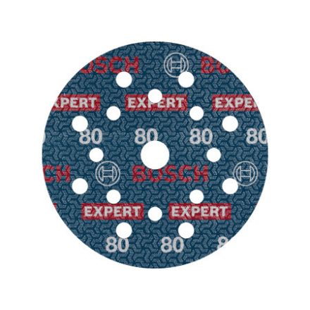 BOSCH EXPERT O780 Folie Disc abraziv cu velcro 125 mm / P80 granulație ceramică (6 buc)