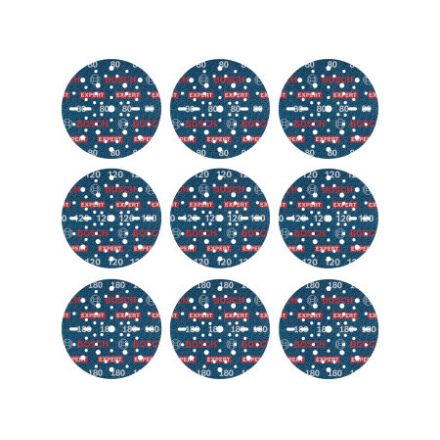 BOSCH EXPERT O780 Set de discuri abrazive cu prindere velcro 9 piese 150 mm cu granulație ceramică