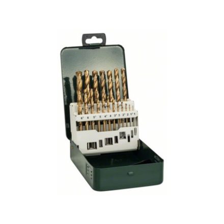 BOSCH Set de burghie cu șurub 19 bucăți 1,0-10,0 mm HSS-TiN DIN 338