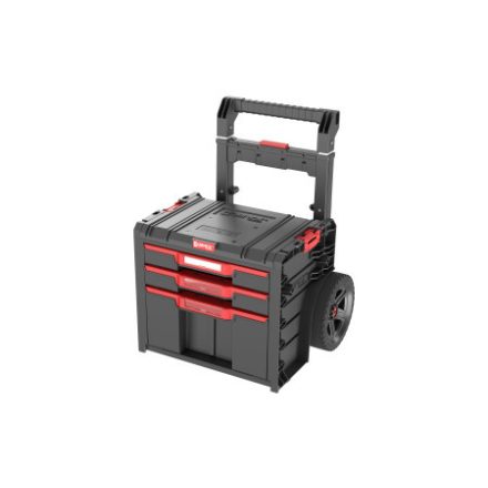 QBRICK SYSTEM PRO Cufăr cu roți pentru unelte cu 3 sertare