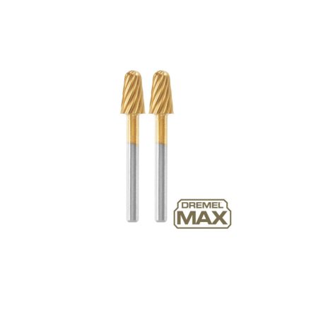 DREMEL MAX 117DM Capăt de frezat cu vârf sferic 6,4 mm acoperit cu TiN (2 buc)