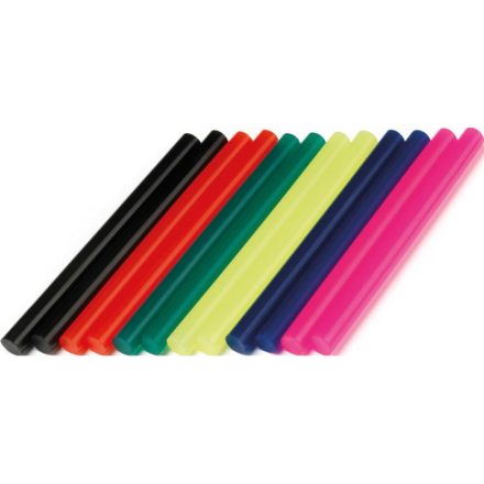 DREMEL Cartuș de lipit colorat 7 x 100 mm pentru temperaturi scăzute 105-140 °C (12 buc)