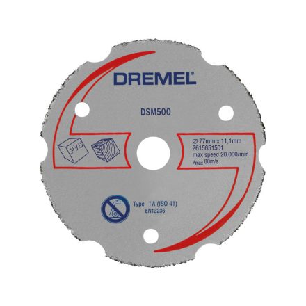 DREMEL DSM500 Disc de tăiere cu carbura 77 x 11,1 mm