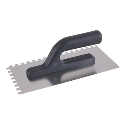 Mistrie zimțată 125 x 270 mm inox cu mâner din plastic de 8 x 8 mm