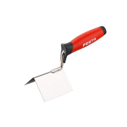 FESTA Lingurita de zidarie coltar exterior inox 80/60/60 cu maner moale
