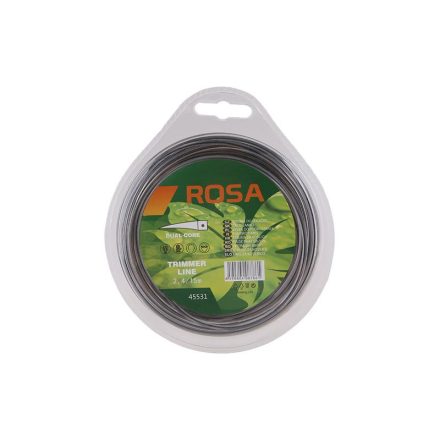 ROSA Mașină de tuns gazon damil 2,4 mm x 15 m pătrat armat