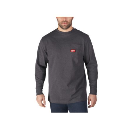 MILWAUKEE Tricou cu mâneci lungi gri WTLSG-L WORKSKIN™