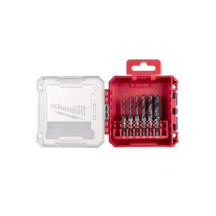 MILWAUKEE Set combinat de tarozi 6 piese 1/4" Hex (burghiu, tarod, debavurator)