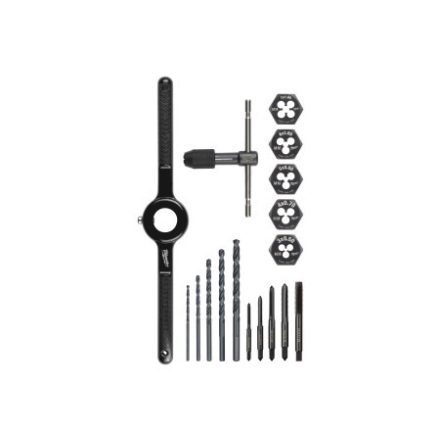 MILWAUKEE Set de filiere și burghie manuale 17 piese
