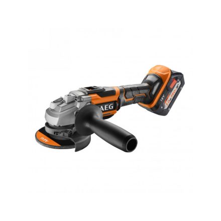 Polizor unghiular fără fir AEG BEWS18-125BL-502C fără perie de cărbune (2 baterii de 5,0 Ah + încărcător + carcasă)