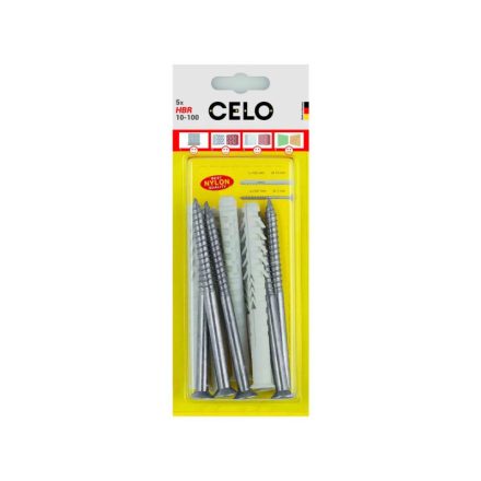 CELO Diblu din plastic pentru material tubular HBR 10 x 160 + șurub 7,0 x 167 (5 buc)