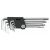 VOREL Set chei hexagonale cu cap sferic 9 piese 2,5-10 mm