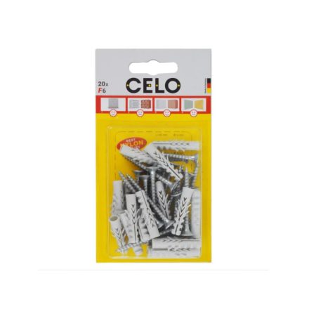 CELO NF 6 dibluri aripi + 4 x 40 șuruburi pentru lemn (20 buc)