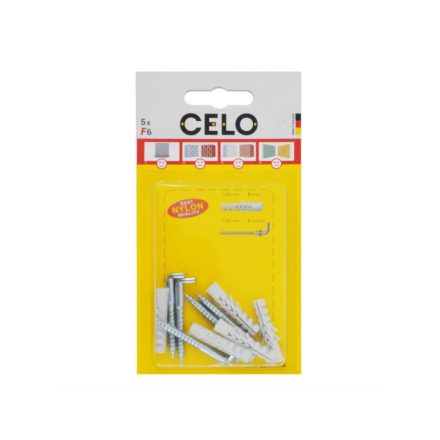 Diblu cu aripi CELO NF 6 + șurub cu cârlig 4,2 x 40 (5 buc)