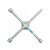 VOREL cheie cruce 17 x 19 x 21 mm x 1/2"