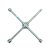 VOREL cheie cruce 24 x 27 x 32 mm x 3/4"